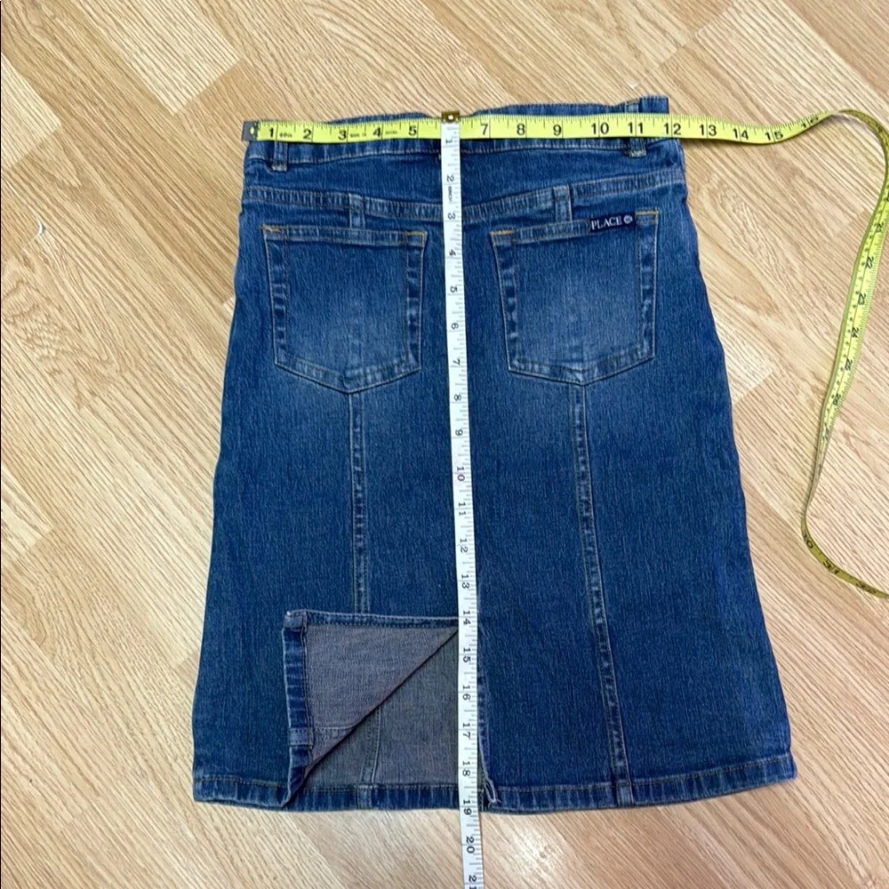 The Children’s Place Girls Size 8 Blue Stretch Denim Pencil Skirt School Casual